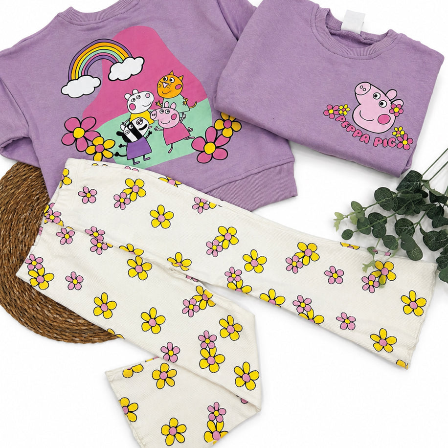 PEPPA PİG İSPANYOL PAÇA TAYTLI TAKIM - Lilou's Kids Fashion