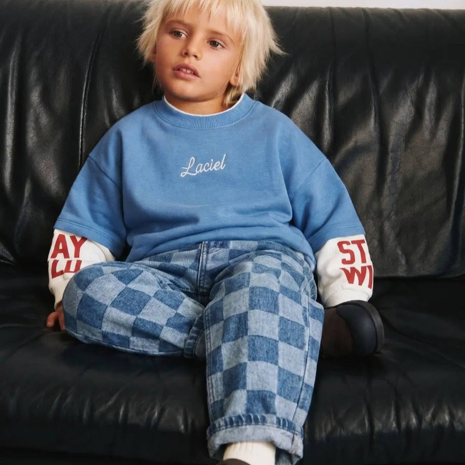 LA'CİEL PARİS DAMALI BALLOON JEANS - Lilou's Kids Fashion