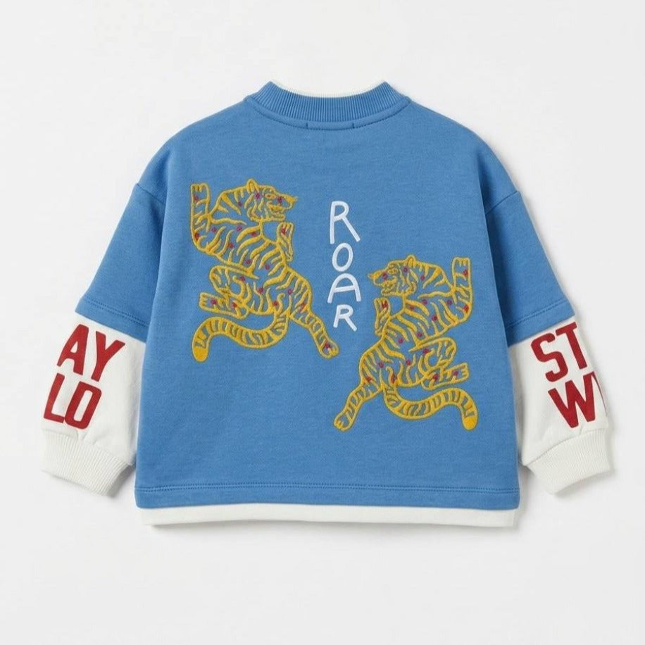 LA'CİEL PARİS MAVİ ÇİFT KOL SWEATSHİRT - Lilou's Kids Fashion