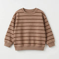 LA'CİEL KAHVERENGİ ÇİZGİLİ SWEATSHİRT - Lilou's Kids Fashion