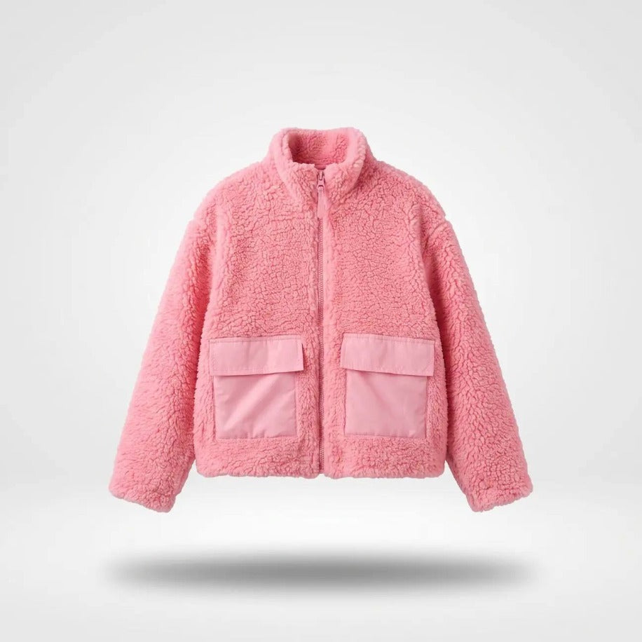 LA'CİEL PARİS PEMBE PELUŞ CEKET - Lilou's Kids Fashion